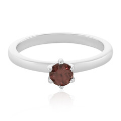 Champagne Zircon Silver Ring