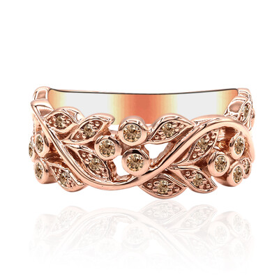 9K SI1 Argyle Rose De France Diamond Gold Ring (Annette)