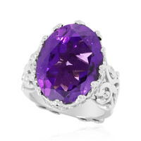 Zambian Amethyst Silver Ring (Dallas Prince Designs)
