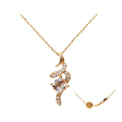 14K AAA Morganite Gold Necklace (CIRARI)