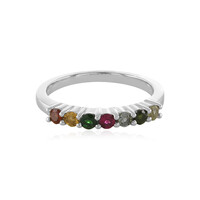 Fancy Tourmaline Silver Ring