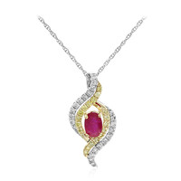10K AAA Mozambique Ruby Gold Necklace