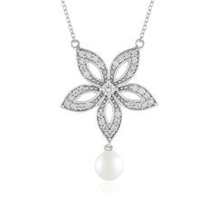 White Freshwater Pearl Silver Necklace