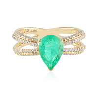 14K Russian Emerald Gold Ring (AMAYANI)
