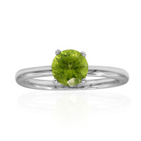 Burmese Peridot Silver Ring