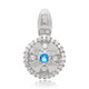Neon Blue Apatite Silver Pendant