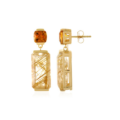 Rutile Quartz Silver Earrings