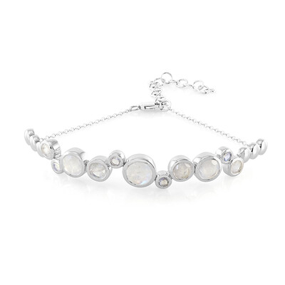 Rainbow Moonstone Silver Bracelet (KM by Juwelo)