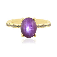 Channapatna Star Ruby Silver Ring