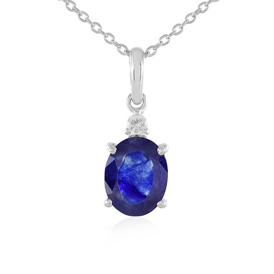Madagascar Blue Sapphire Silver Necklace