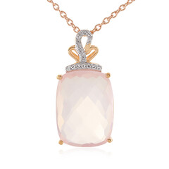Rose Quartz Silver Necklace
