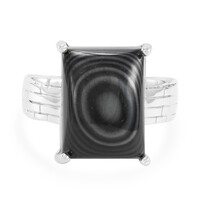 Psilomelane Silver Ring