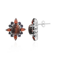 Red Tiger´s Eye Silver Earrings