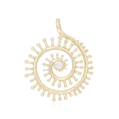 9K PK (H) Diamond Gold Pendant
