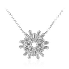White Topaz Silver Necklace