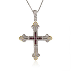Mozambique Ruby Silver Necklace (Dallas Prince Designs)