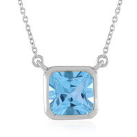 Swiss Blue Topaz Silver Necklace