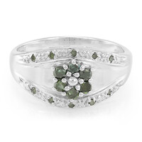 Fancy Diamond Silver Ring