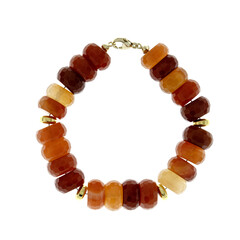 Carnelian Silver Bracelet (CUSTODANA)