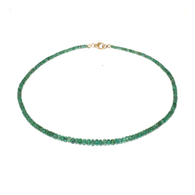 18K Zambian Emerald Gold Necklace