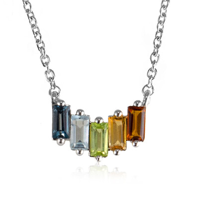 London Blue Topaz Silver Necklace