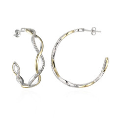 White Topaz Silver Earrings (Adela Silber)