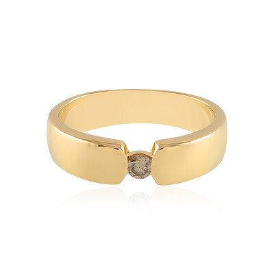 I3 Brown Diamond Silver Ring