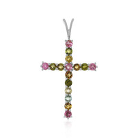 Fancy Tourmaline Silver Pendant
