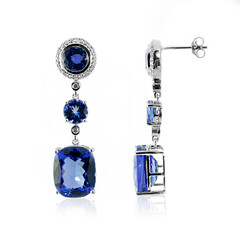 14K AAA Tanzanite Gold Earrings (de Melo)