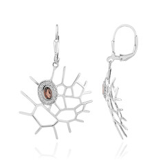 Champagne Zircon Silver Earrings