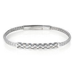 Blue Diamond Silver Bracelet