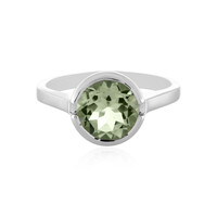 Green Amethyst Silver Ring