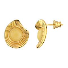 Milky Baltic Amber Silver Earrings