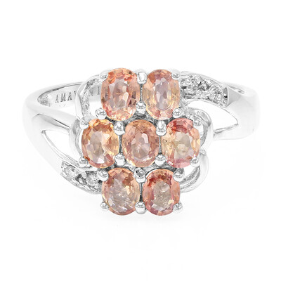18K Unheated Padparadscha Sapphire Gold Ring (AMAYANI)
