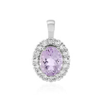 Rose de France Amethyst Silver Pendant
