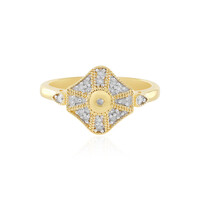 I2 (J) Diamond Silver Ring