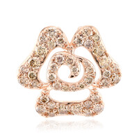 9K SI1 Argyle Rose De France Diamond Gold Pendant