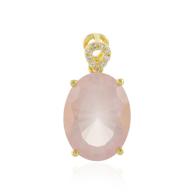 Rose Quartz Silver Pendant