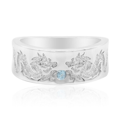 Swiss Blue Topaz Silver Ring