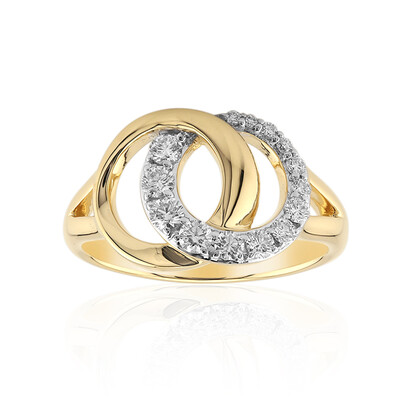 14K IF (D) Diamond Gold Ring (Annette)