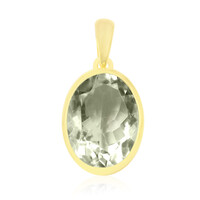 Green Amethyst Silver Pendant