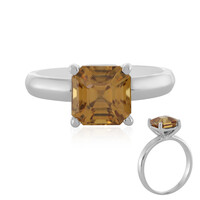 Yellow Zircon Silver Ring