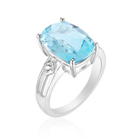 Sky Blue Topaz Silver Ring