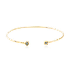 VS1 Blue Diamond Silver Bangle