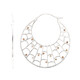 Fancy Diamond Silver Earrings