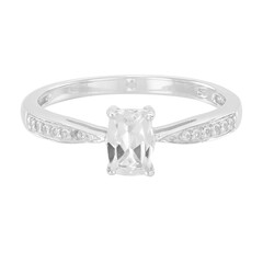 Goshenite Silver Ring