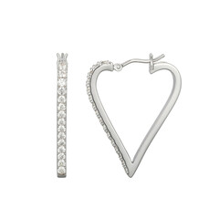 Zircon Silver Earrings (Adela Silber)