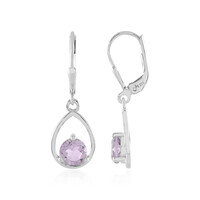 Rose de France Amethyst Silver Earrings