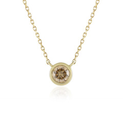 9K I2 Champagne Diamond Gold Necklace (de Melo)