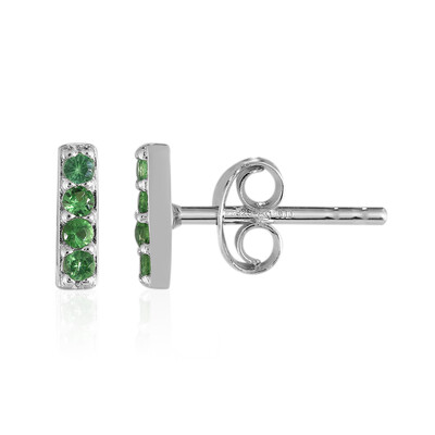Tsavorite Silver Earrings